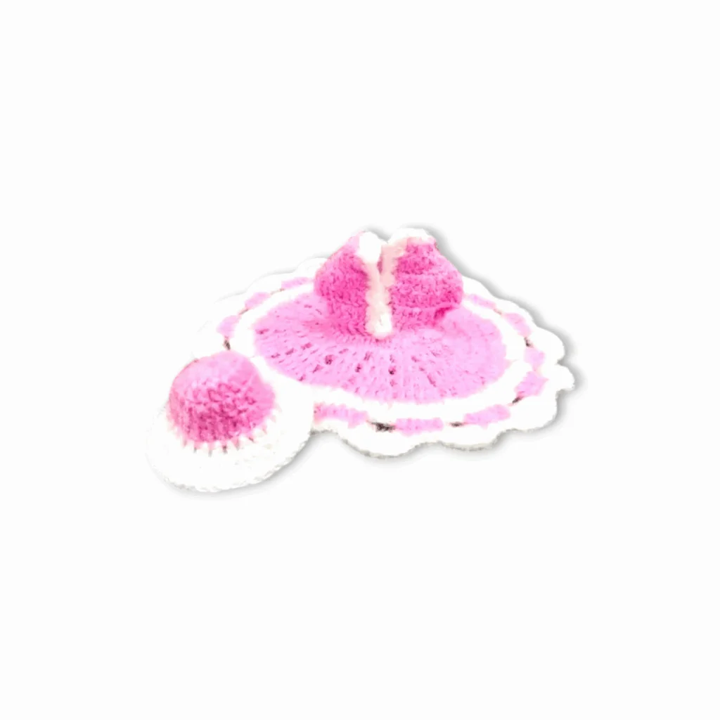 Pink Laddu Gopal Woolen Dress - (3,4) Laddu Gopal Woolen Dress For Winter - Beautiful Krishna Ji Dress - Image 3