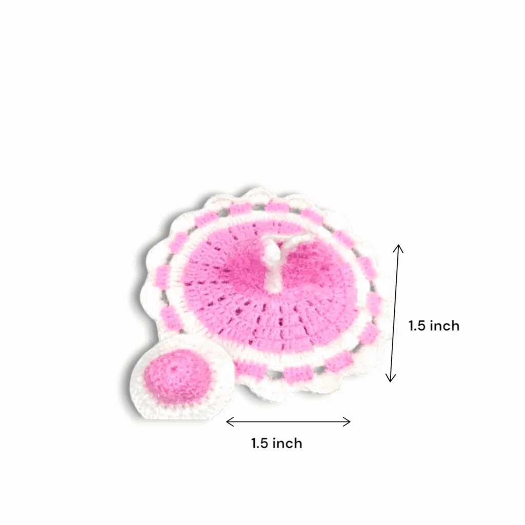 Pink Laddu Gopal Woolen Dress - (3,4) Laddu Gopal Woolen Dress For Winter - Beautiful Krishna Ji Dress - Image 2