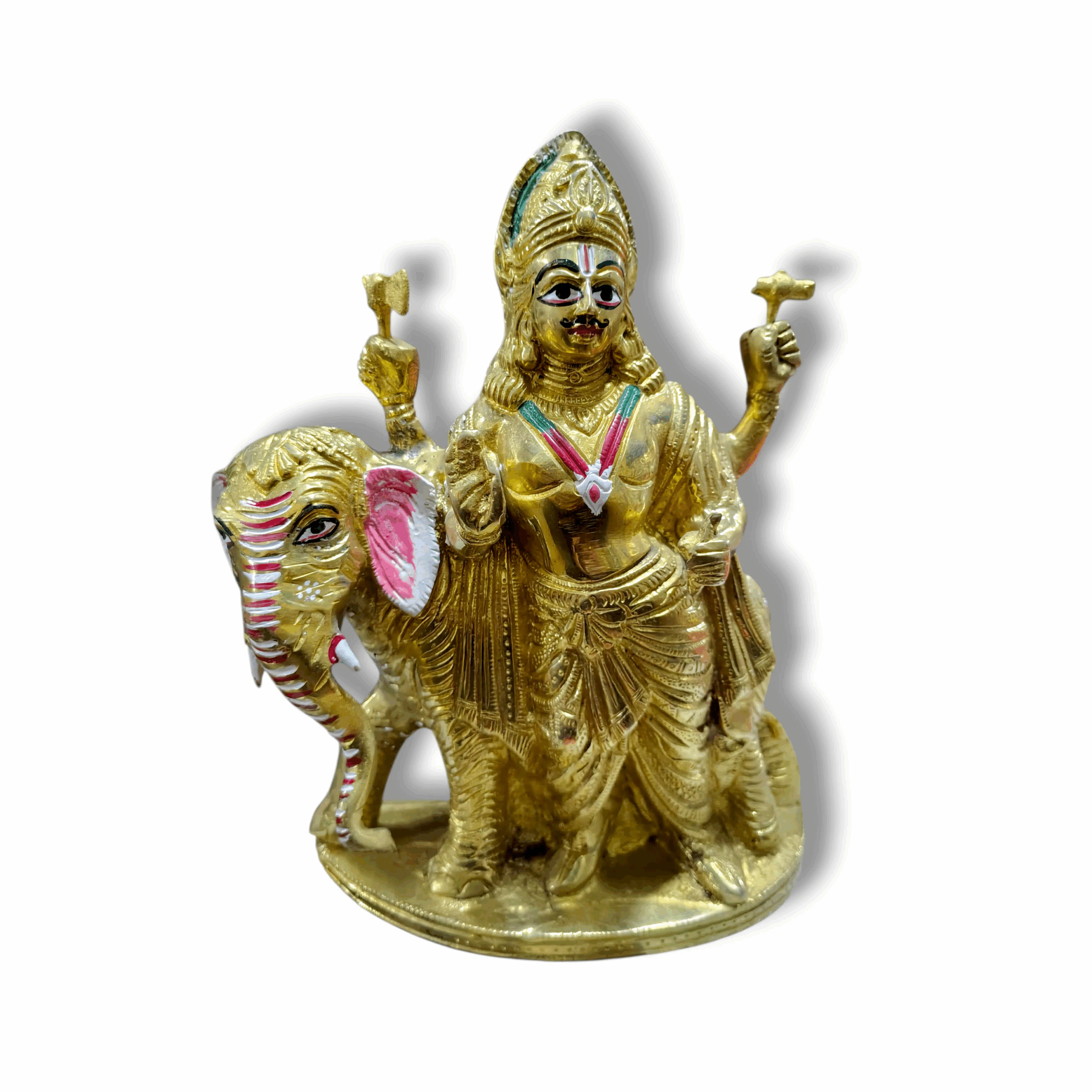 Lord Vishwakarma Pure Brass Murti - Showpiece Handicraft God Figurine For Pooja - Traditional Religious Home Decor, Mandir, Office
