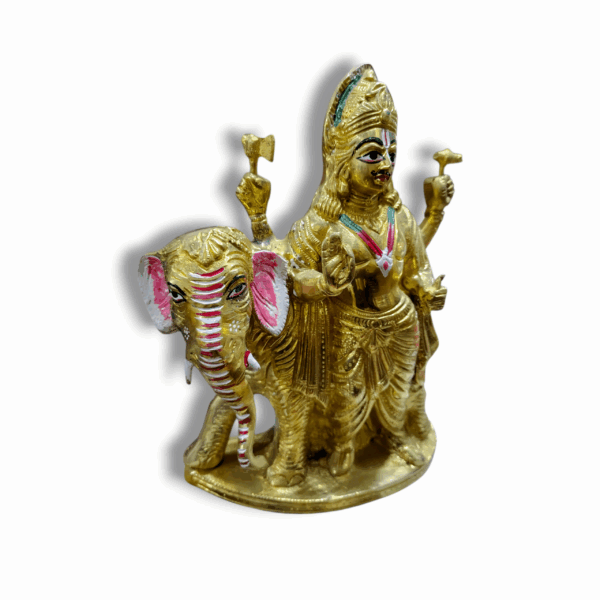 Lord Vishwakarma Pure Brass Murti - Showpiece Handicraft God Figurine For Pooja - Traditional Religious Home Decor, Mandir, Office - Image 2