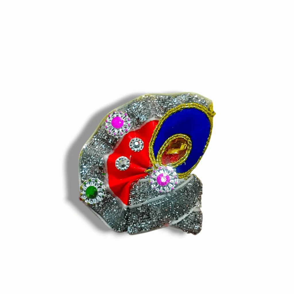 Laddu Gopal Janmashtami Special Pagdi - Set Of 6 - Gopal Pagdi For Janmashtami - Laddu Gopal Multicolour beautiful pagdi - Image 3