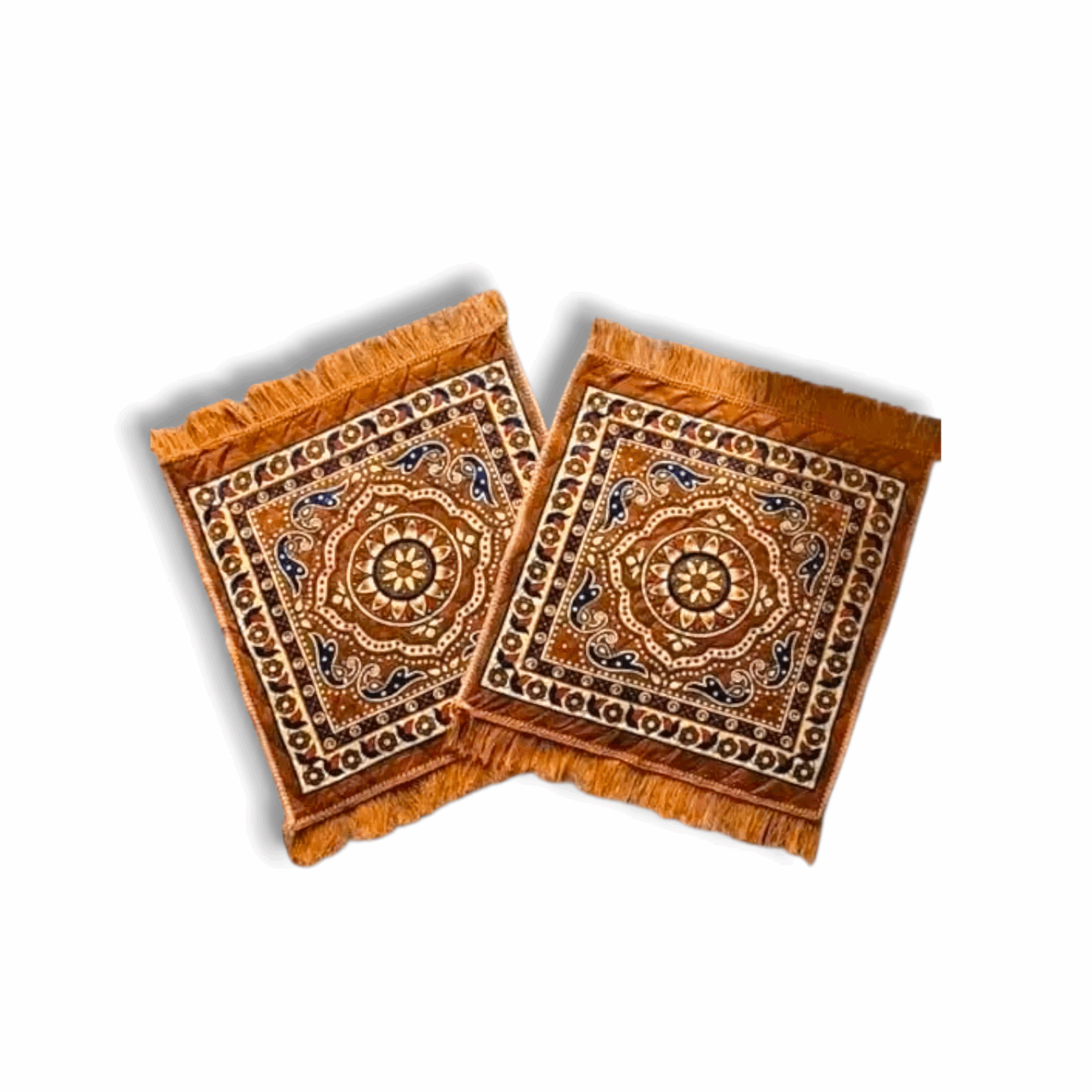 Pooja Aasan Mat - Puja Asan For Sitting Pooja Prayer Mat - Set Of 2 - Puja Mat - Meditation - Multipurpose Rug