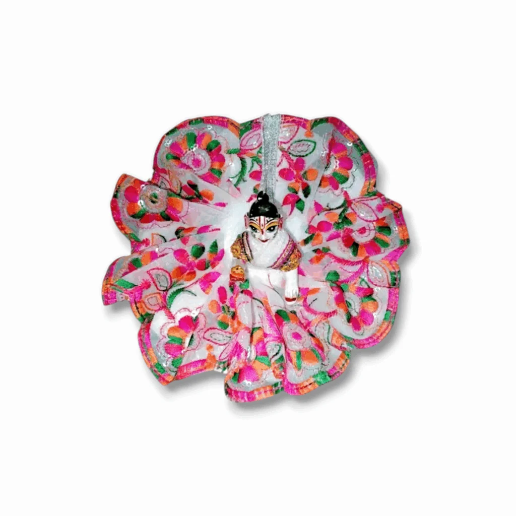 Designer Party Dress For Laddu Gopal -Kanhaiya Ji Fancy Makar Sankranti Poshaak - Janmashtami Vasant Panchmi Dress, Size-(4-5) For Gopal Ji - Image 2