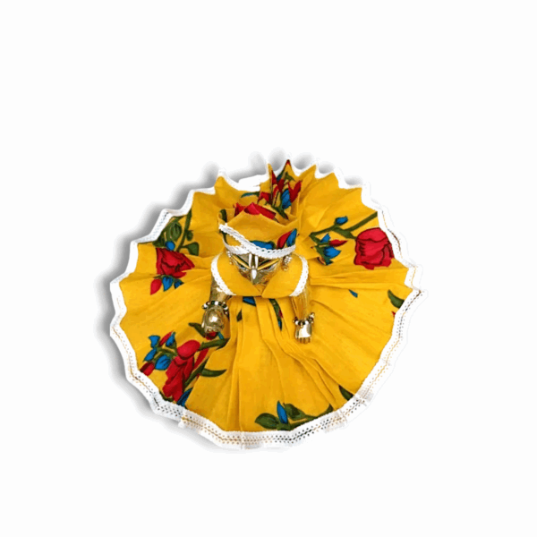 Laddu Gopal Dress - Krishna Ji Cotton Dress for Daily Use - Yellow Color Dress For Kanha Ji - (1 Number ) Kanha Ji Beautiful Dress - Image 3