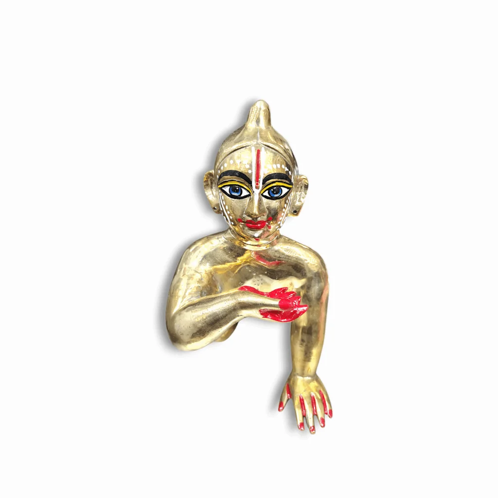 Mayapuri Fancy High Quality Finished Laddu Gopal - Pure Brass Laddu Gopal Murti - Beautiful Balgopal Pital Statue . - Image 4