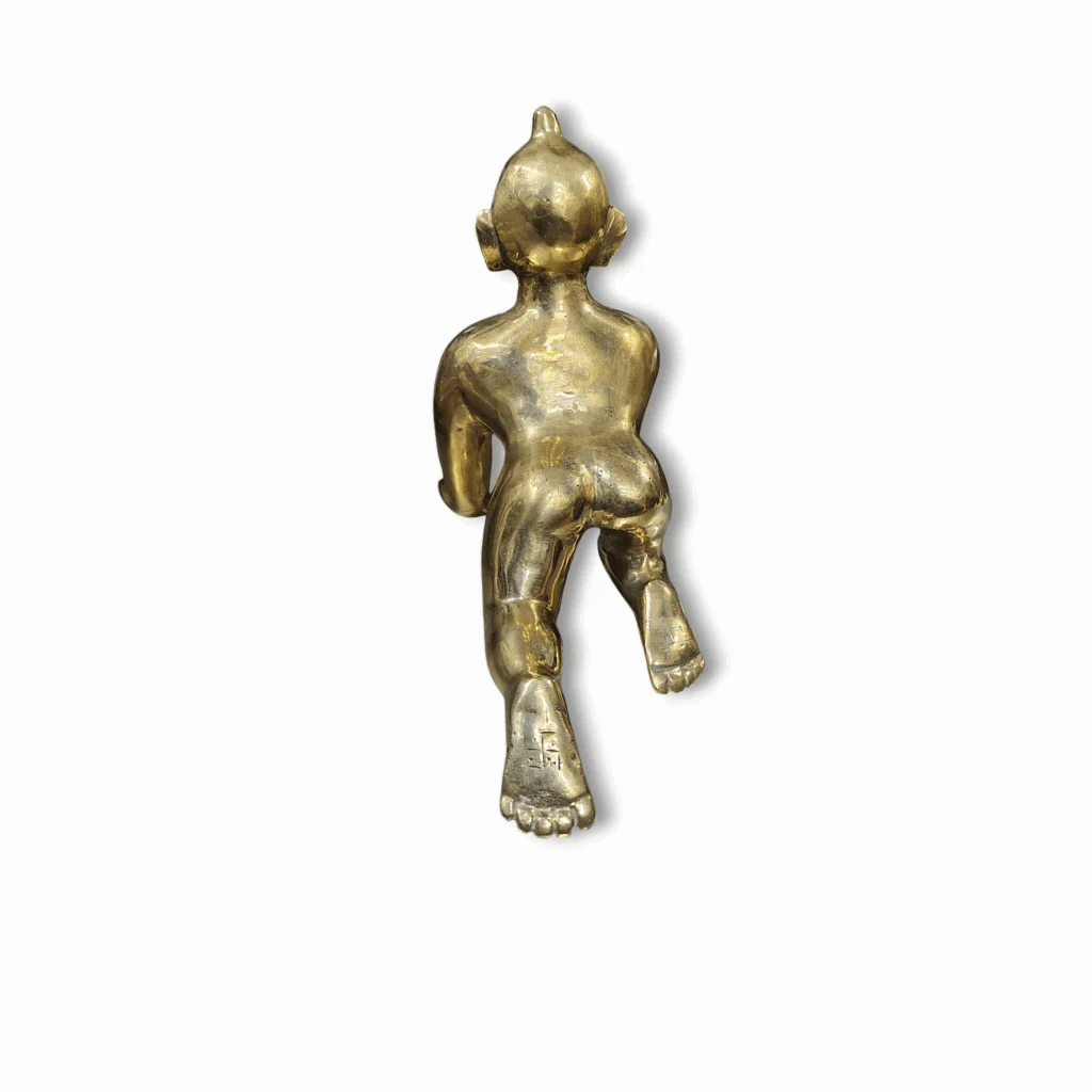 Mayapuri Fancy High Quality Finished Laddu Gopal - Pure Brass Laddu Gopal Murti - Beautiful Balgopal Pital Statue . - Image 2