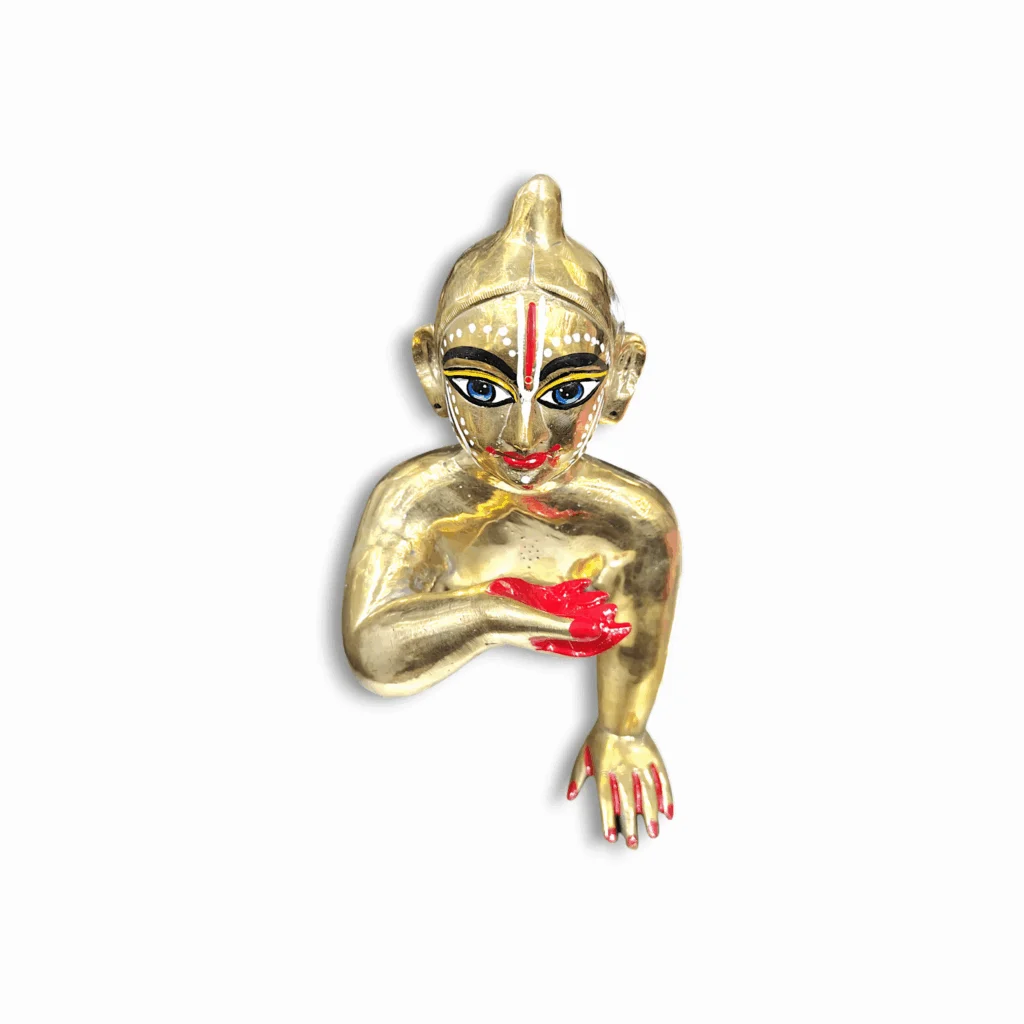 Mayapuri Fancy High Quality Finished Laddu Gopal - Pure Brass Laddu Gopal Murti - Beautiful Balgopal Pital Statue .