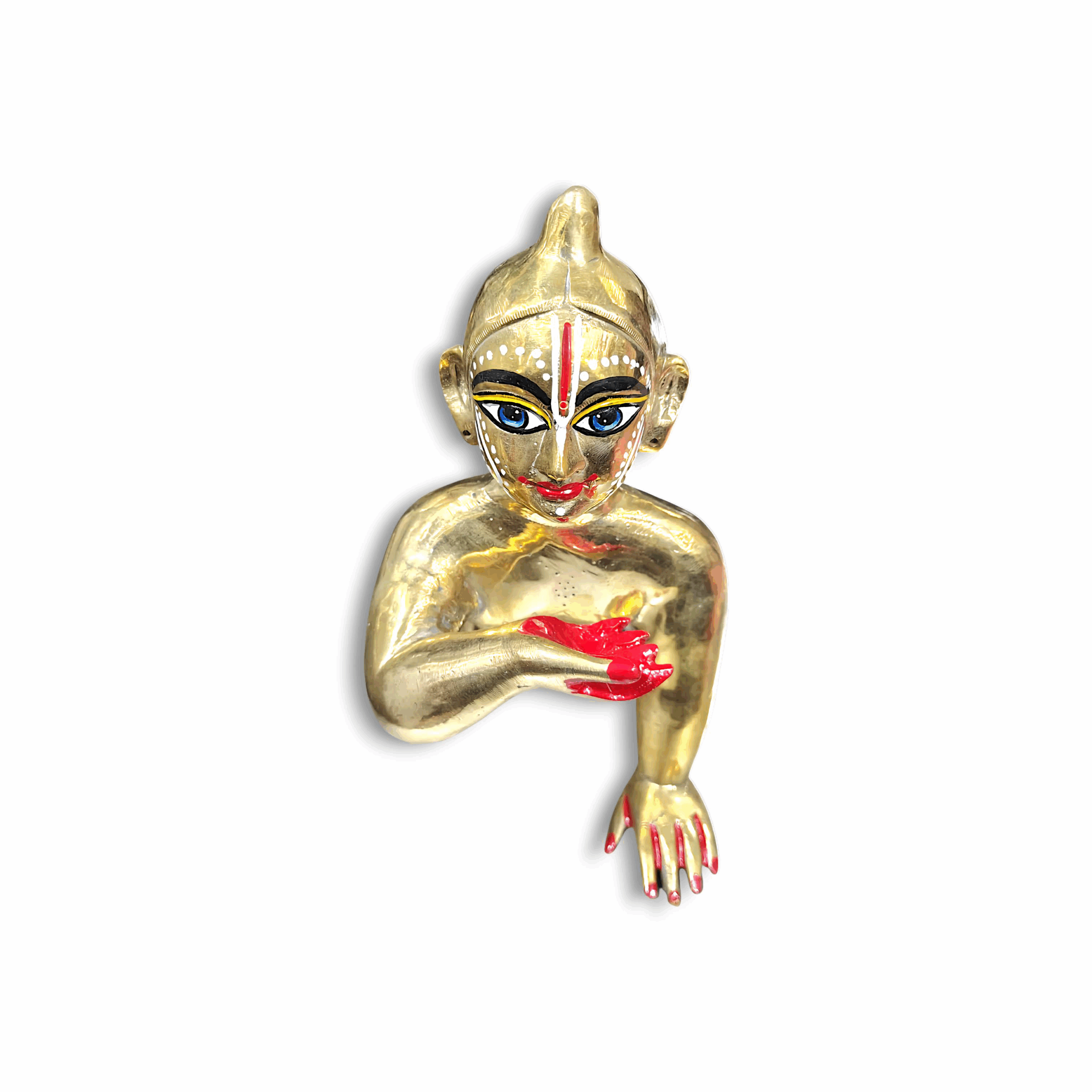 Mayapuri Fancy High Ouality Finished Laddu Gopal - Pure Brass Laddu Gopal Murti - Beautiful Balgopal Pital Statue .