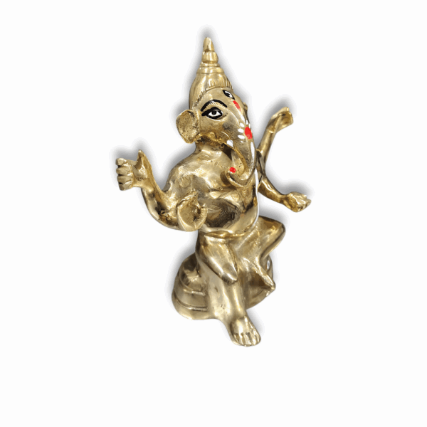 Lord Ganesha Murti - Pure Brass Ganesh Ji Murti - Ganpati Idol For Pooja Room And Dcorative - Image 2