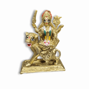 Durga Devi Statue - Pure Brass Sherawali Mata Idol - Santoshi Mata Beautiful Murti For Puja And Home Decor.