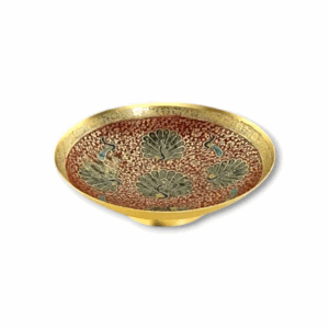 Hand Crafted Metal Brass Fruit Bowl - Perfect for Home Decoration and Gifting, Size -  Brass Fruit Bowl with Decorative Carving Work