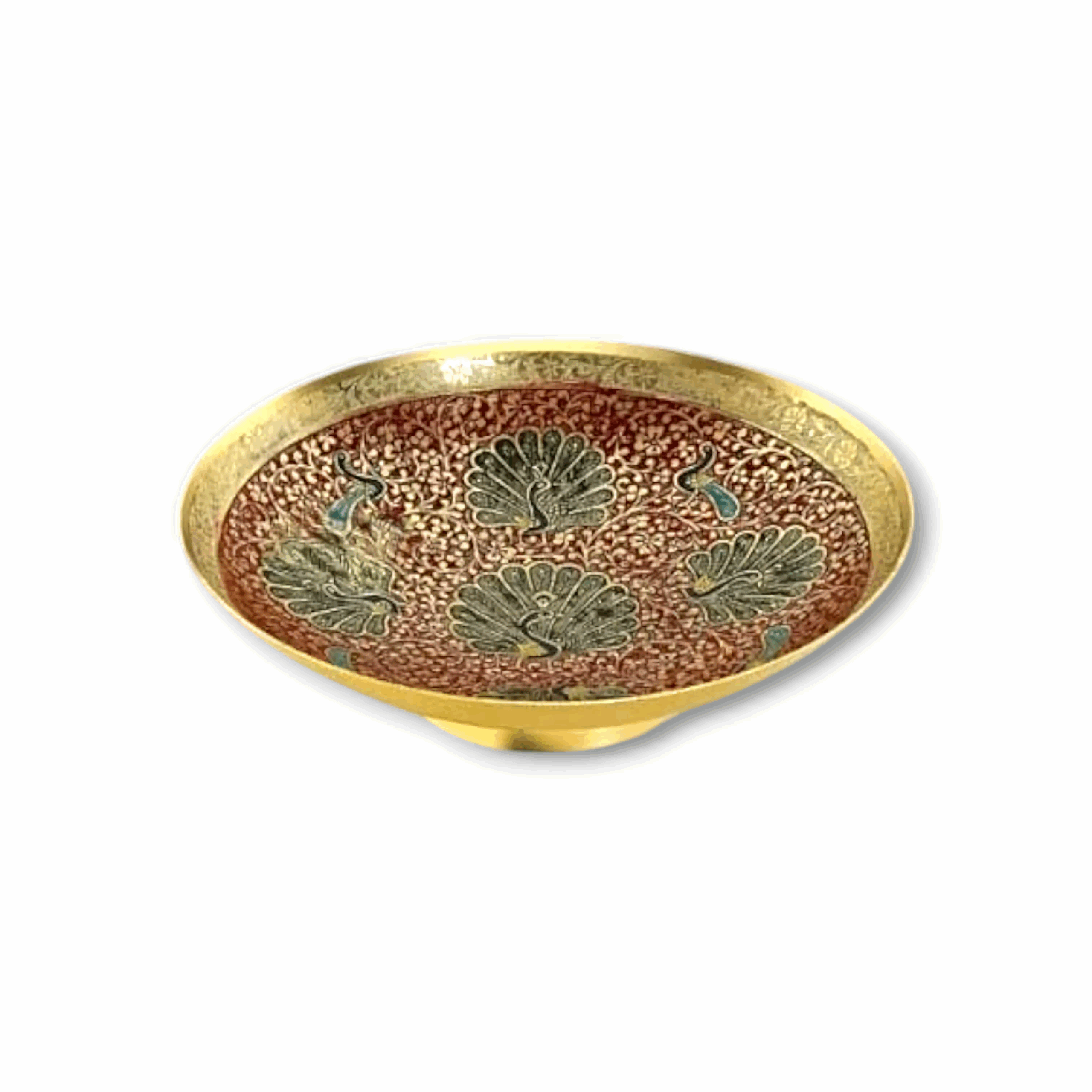 Hand Crafted Metal Brass Fruit Bowl - Perfect for Home Decoration and Gifting, Size -  Brass Fruit Bowl with Decorative Carving Work