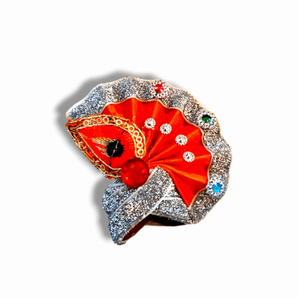 No 4 Laddu Gopal Fancy Pagdi - Set Of 5 - Kanha Ji Mukut For Shringer - Multicolour - Pack Of 5 - Image 2