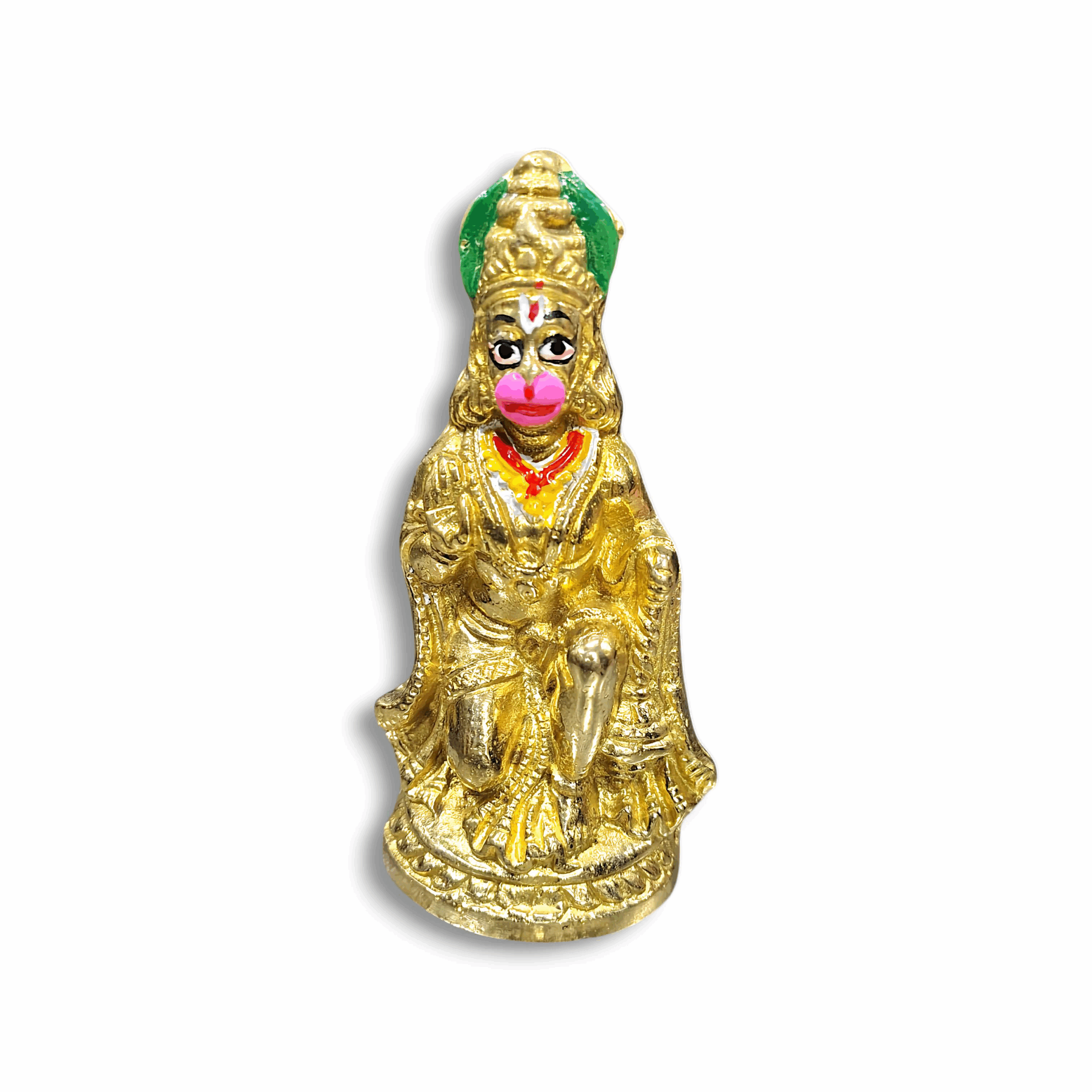 Brass Bajrangbali Idol - Pital Hanuman Ji Murti For Puja Mandir - Hanuman Statue For Gift , Vastu And Decoration