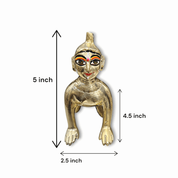 Radha Rani Brass Idol - 5 No. Shree Radha Rani Ji Statue For Puja Mandir - Beautiful Pital KIsori Ji Murti For Gift And Dcoration - Image 3