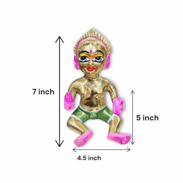 Pure Brass Radha Rani Idol - Sitting Radha ji Pital Murti For Puja Mandir - Radha Rani Statue For Gift, Puja And Decoration - Image 2