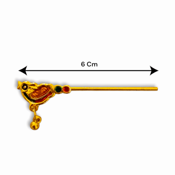Krishna Beautiful Multicolour Metal Flute - Set Of 2 - Basuri For Gopal Idol & Krishna - Janamshtami Special - Metal Flute - Krishna Shringer - ( 6 Centimeters ) - Image 2