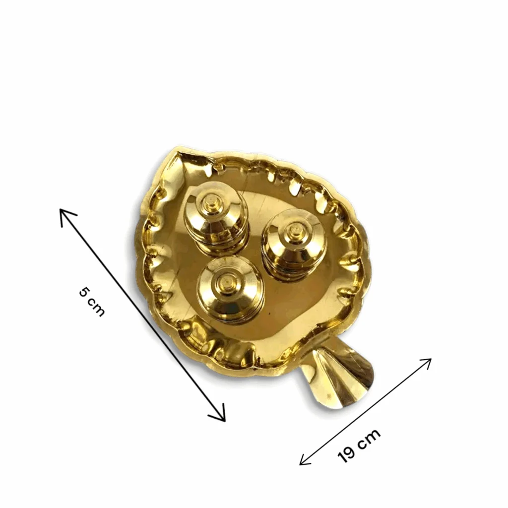 Brass kankavati Pooja Thali - Golden Puja Plate Set For Puja , Occasion Or Festival - Beautiful Kumkum Thali Set For Gift And Decorative - Image 2