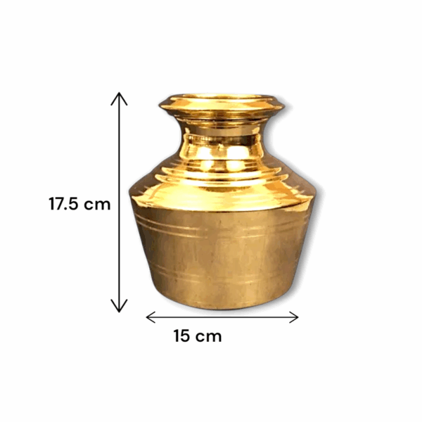 Traditional Handcrafted brass Kalash - Brass  Water Pot For Pooja - Brass Kudam Used For Various Purposes In South Indian Culture. - Image 2