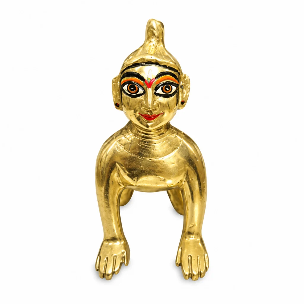 Pure Brass Radha Rani Idol - 5 No. Shree Radha Rani Ji Statue For Puja Mandir - Beautiful Pital KIsori Ji Murti For Gift And Dcoration
