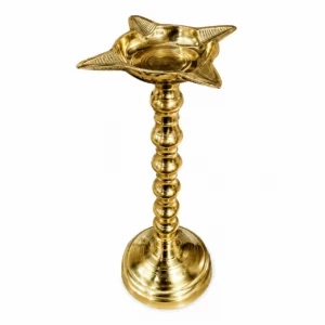 Pure Brass Mayapuri Diya Stand - Original Mayapuri Diya Stand - Traditional Brass Diya Stand - Diya Stand for Pooja, Home Decoration, Madir Decor Item - 16 inch Diya Stand