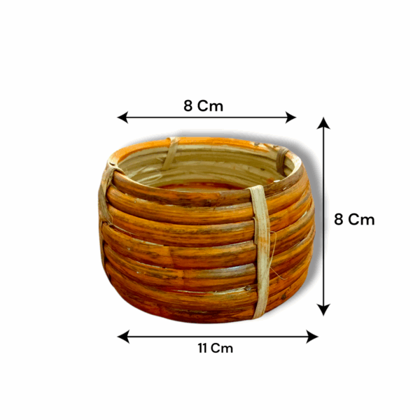 Medium Bamboo Stick Kunke - Katha - Jhapi - Beter Katha - Hand Made Bamboo Stick Container - Image 2