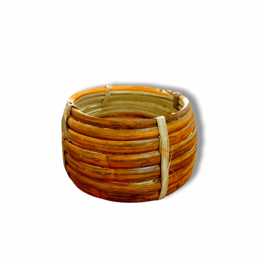 Medium Bamboo Stick Kunke - Katha - Jhapi - Beter Katha - Hand Made Bamboo Stick Container