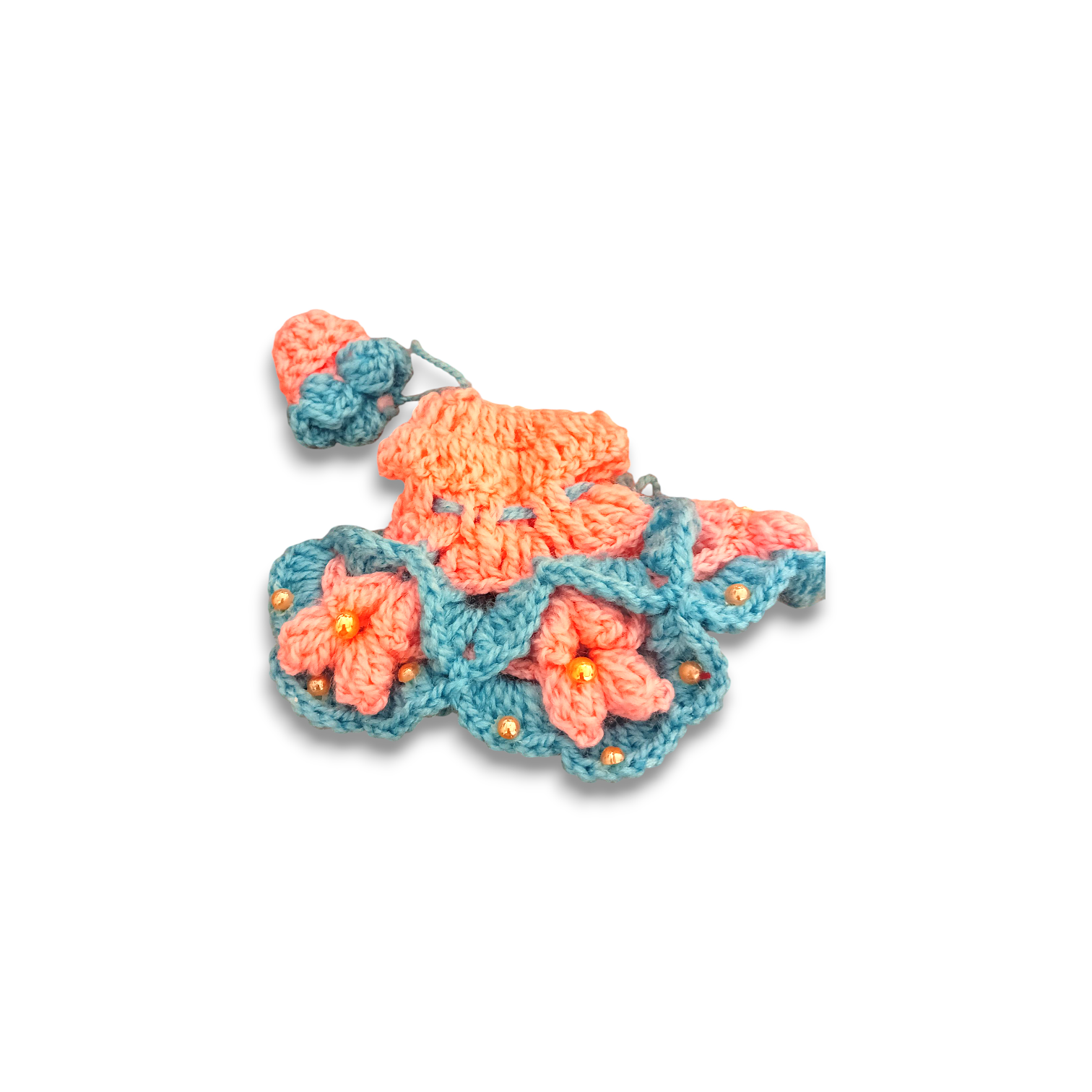 Handmade Woollen Dress For Laddu Gopal - 1 To 2 No. Winter Dress For Laddu Gopal - Woollen Dress With Cap For Bhagban Ji