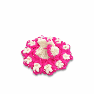 Handmade Woollen Dress For Laddu Gopal - 3 To 4 No. Winter Dress For Laddu Gopal - Woollen Dress With Cap For Bhagban Ji