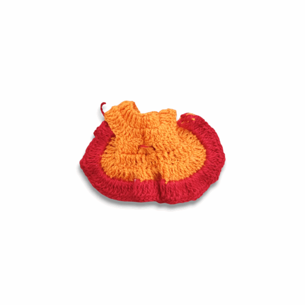 Handmade Woollen Dress For Laddu Gopal - 2 To 3 No. Winter Dress For Laddu Gopal - Woollen Dress With Cap For Bhagban Ji