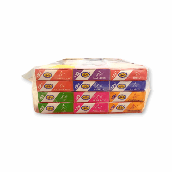 Lia Agarbatti - Chandan, Pineapple Twirl, Jas, Prime Rose, Lilium, Rainbow, Lavenderz Incens - Woody, Floral Incense for Puja, Relaxation, Freshness, Happy Vibes - Special Combo Pack of 12 - Image 3