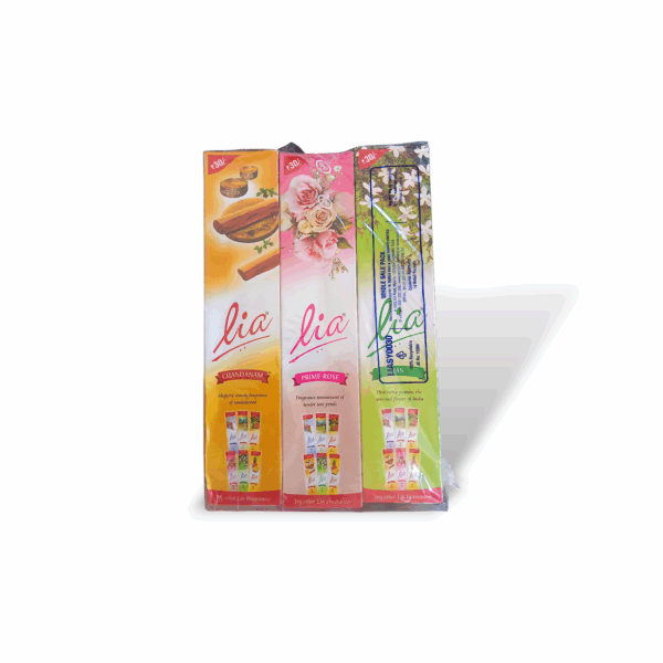 Lia Agarbatti - Chandan, Pineapple Twirl, Jas, Prime Rose, Lilium, Rainbow, Lavenderz Incens - Woody, Floral Incense for Puja, Relaxation, Freshness, Happy Vibes - Special Combo Pack of 12 - Image 2