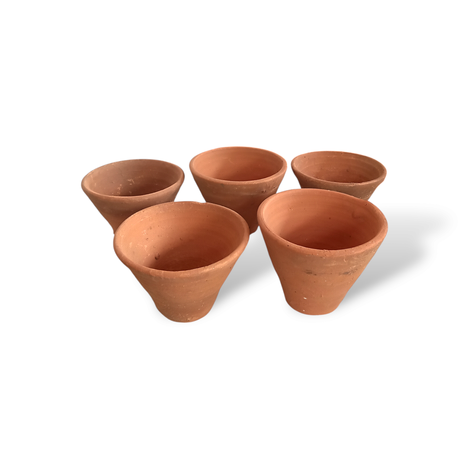 100% Pure Handmade Clay Glass - Mitti Ka glass - Clay Glass for Pooja and Other Religious Purpose - 5 Pieces Glass Set