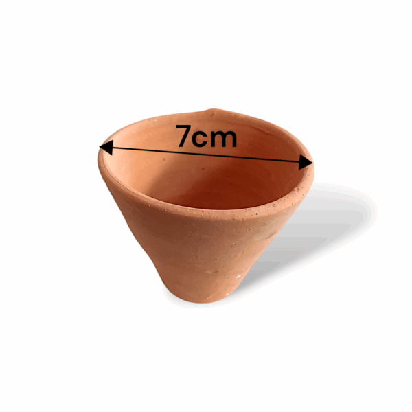 100% Pure Handmade Clay Glass - Mitti Ka glass - Clay Glass for Pooja and Other Religious Purpose - 5 Pieces Glass Set - Image 3