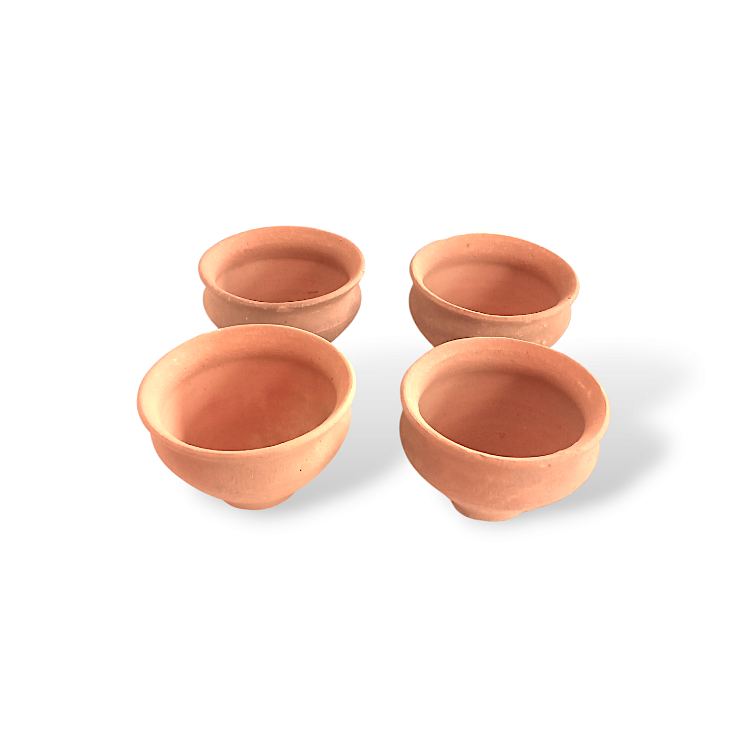 100% Pure Handmade Clay Glass - Mitti Ka Glass - Clay Glass for Pooja and Other Religious - Set of 4 Pieces