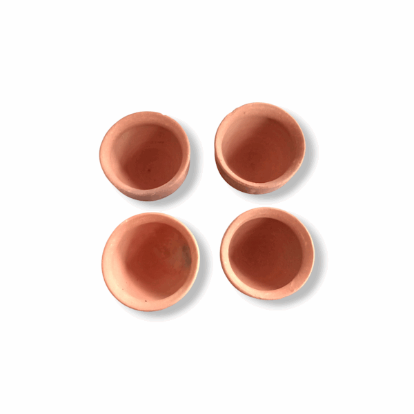 100% Pure Handmade Clay Glass - Mitti Ka Glass - Clay Glass for Pooja and Other Religious - Set of 4 Pieces - Image 2