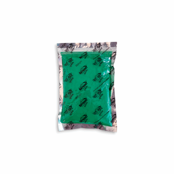 Gulal - Abeer- "আবীর" - "गुलाल" - Green Color Abeer - 100 gm Gulal Pack of 1 - Image 2