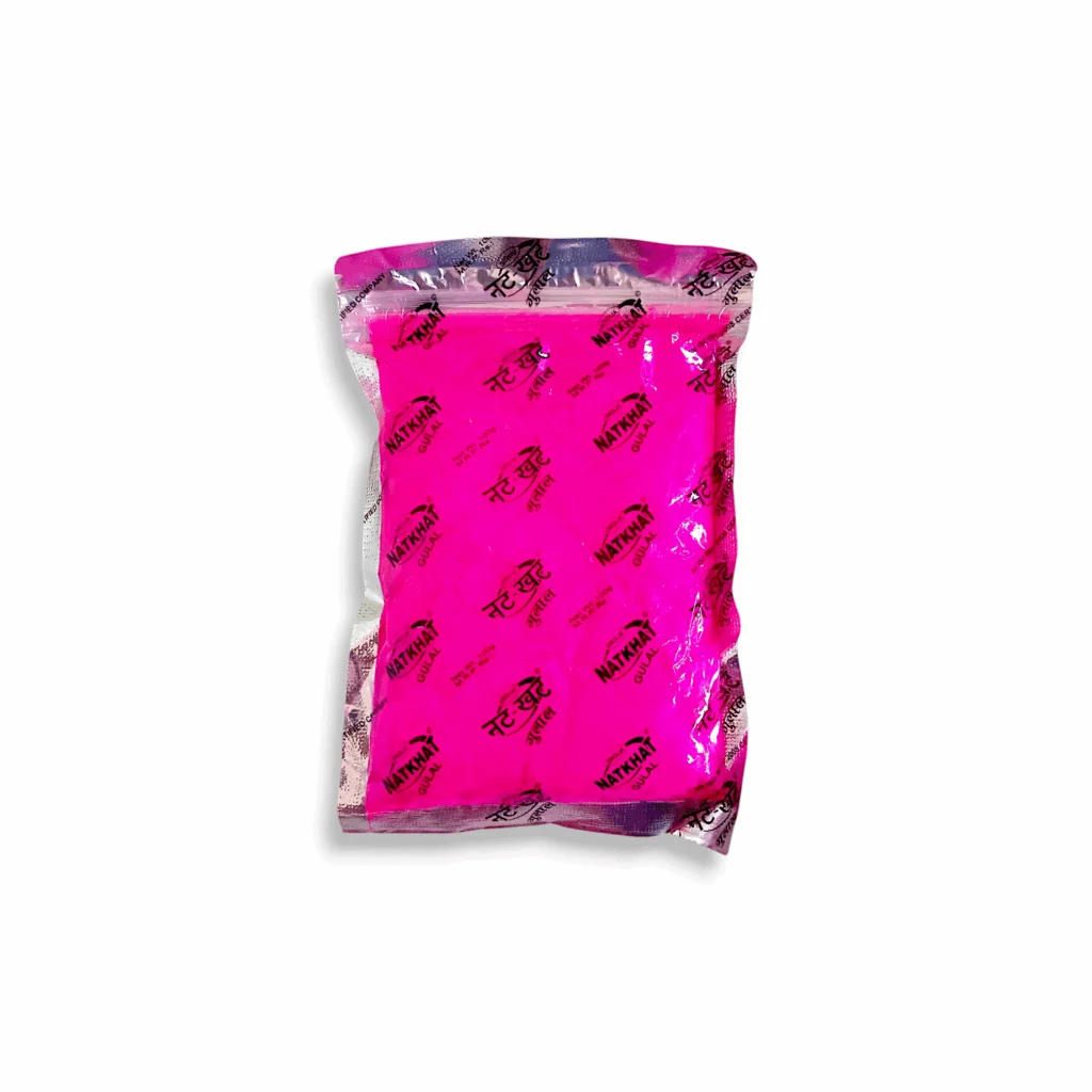 Gulal - Abeer- "আবীর" - "गुलाल" - Pink Color Abeer - 100 gm Gulal Pack of 1 - Image 2