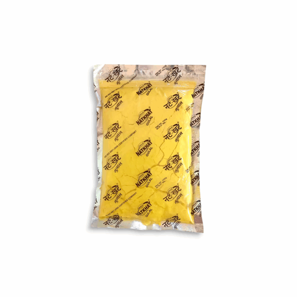 Gulal - Abeer- "আবীর" - "गुलाल" - Yellow Color Abeer - 100 gm Gulal Pack of 1 - Image 2