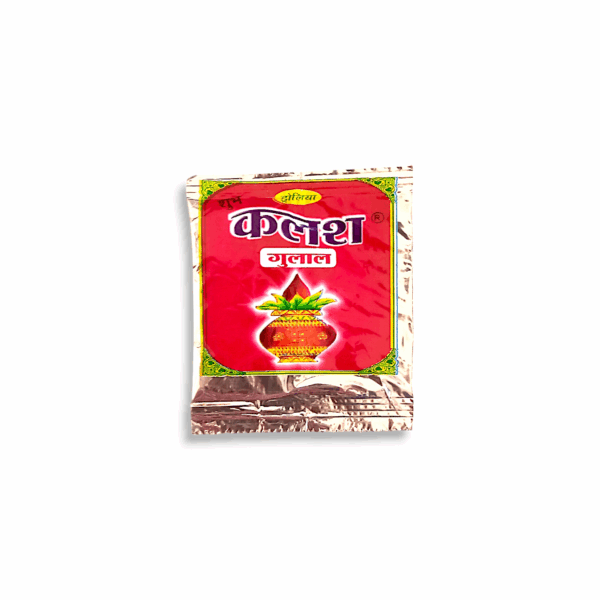 Drolia Kalash Gulal - Abeer - “আবীর” - “गुलाल” - Pink Colour Abeer - 10 gm Gulal Pack of 1