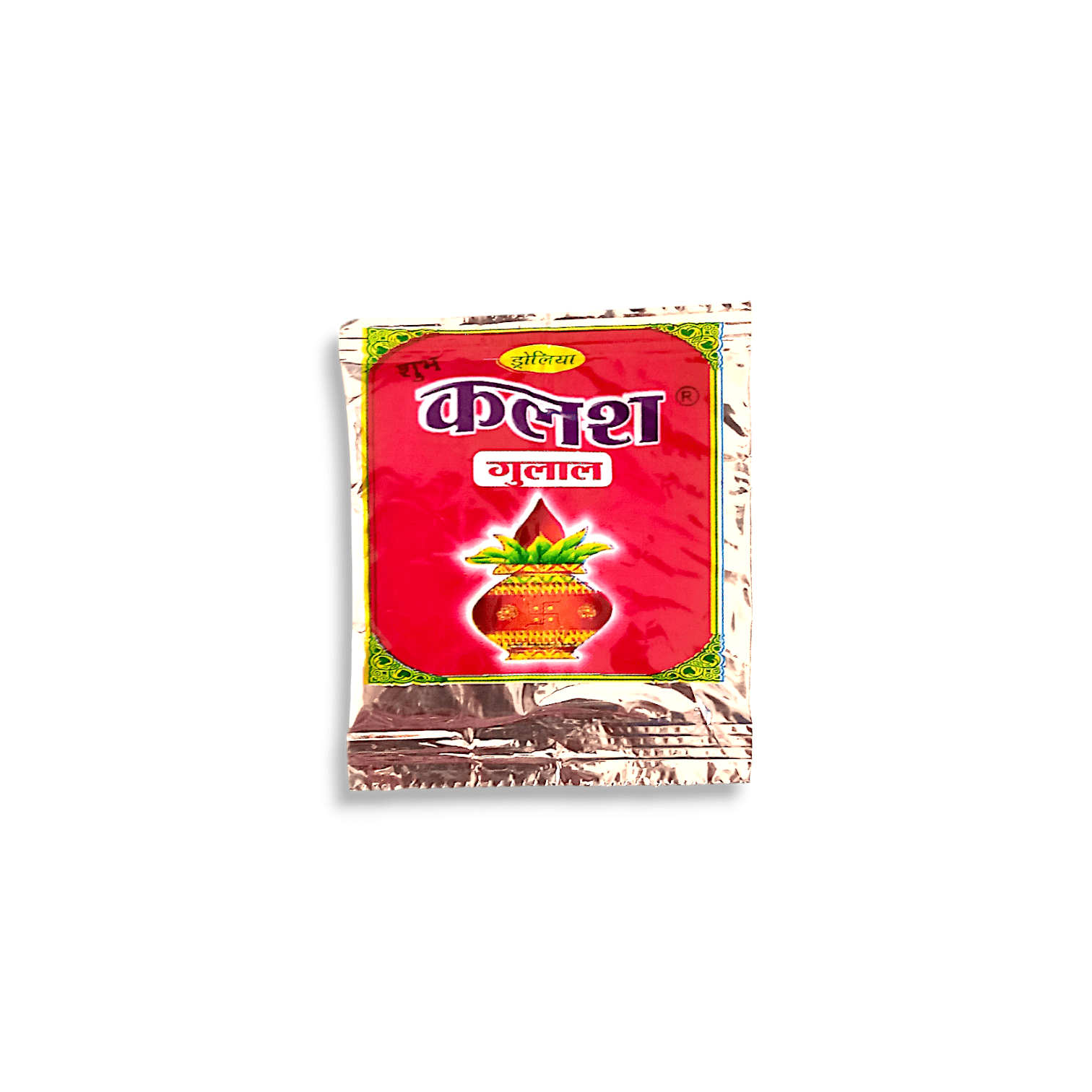 Drolia Kalash Gulal - Abeer - “আবীর” - “गुलाल” - Pink Colour Abeer - 10 gm Gulal Pack of 1