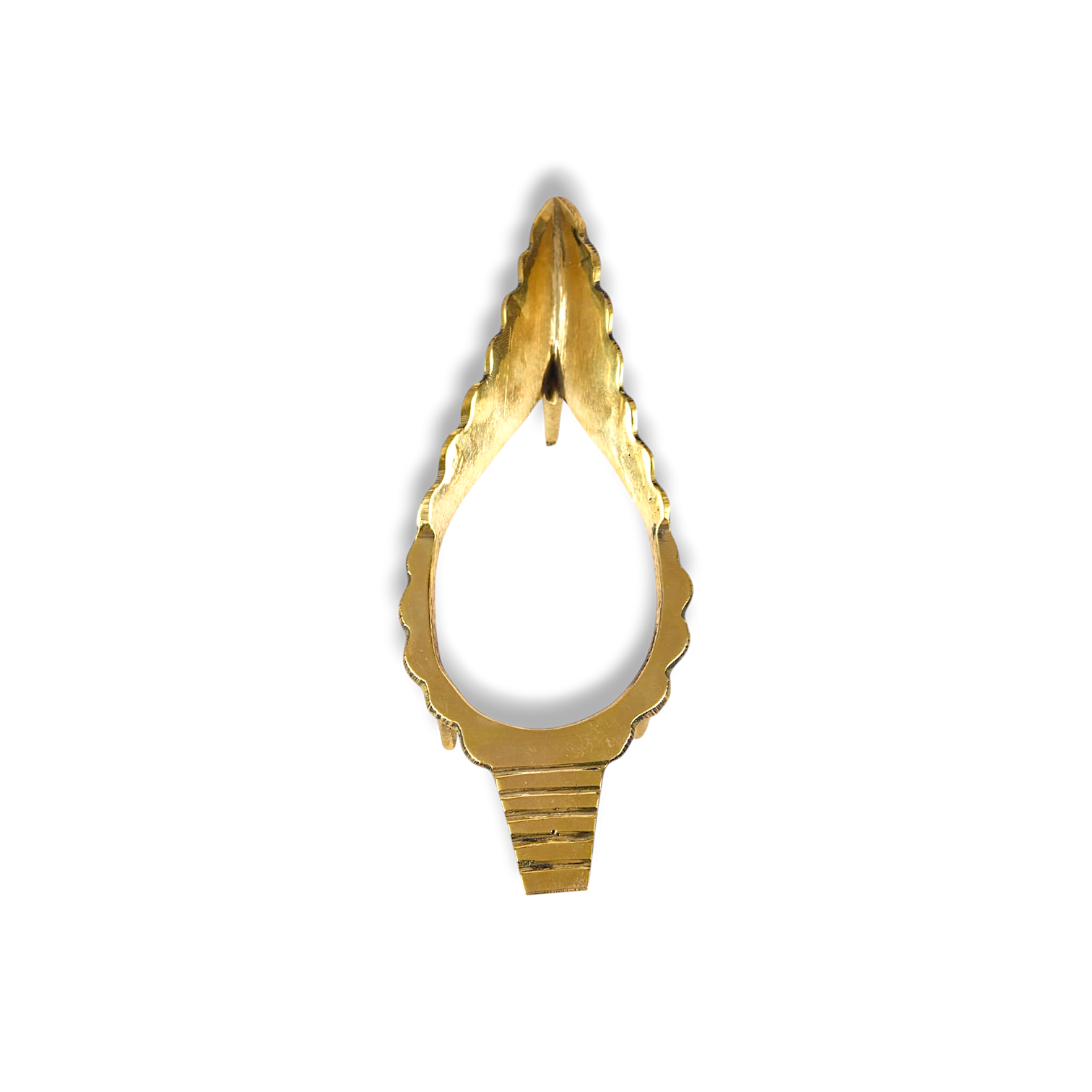 Brass Shankh Stand - Brass Pooja Shankh Holder - Conch Stand for Pooja - Pooja Conch Shankh Stand - Golden Colour Shankh Stand for Temple
