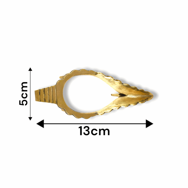 Brass Shankh Stand - Brass Pooja Shankh Holder - Conch Stand for Pooja - Pooja Conch Shankh Stand - Golden Colour Shankh Stand for Temple - Image 3