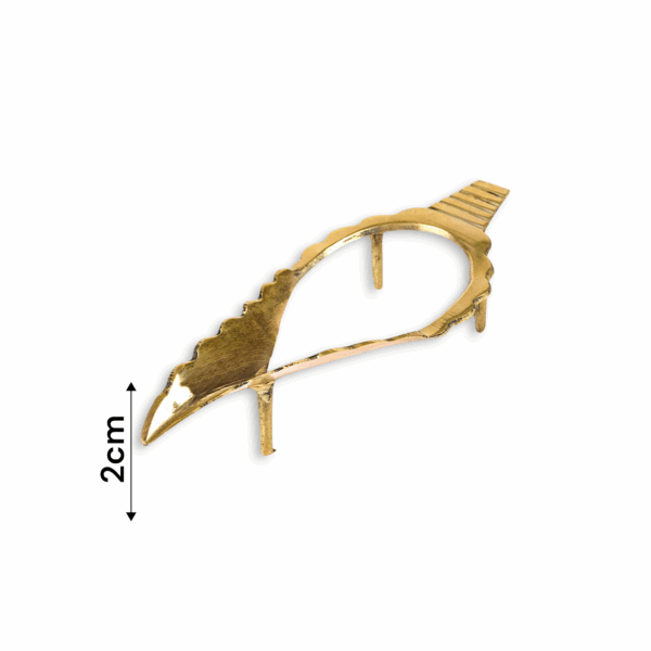 Brass Shankh Stand - Brass Pooja Shankh Holder - Conch Stand for Pooja - Pooja Conch Shankh Stand - Golden Colour Shankh Stand for Temple - Image 2