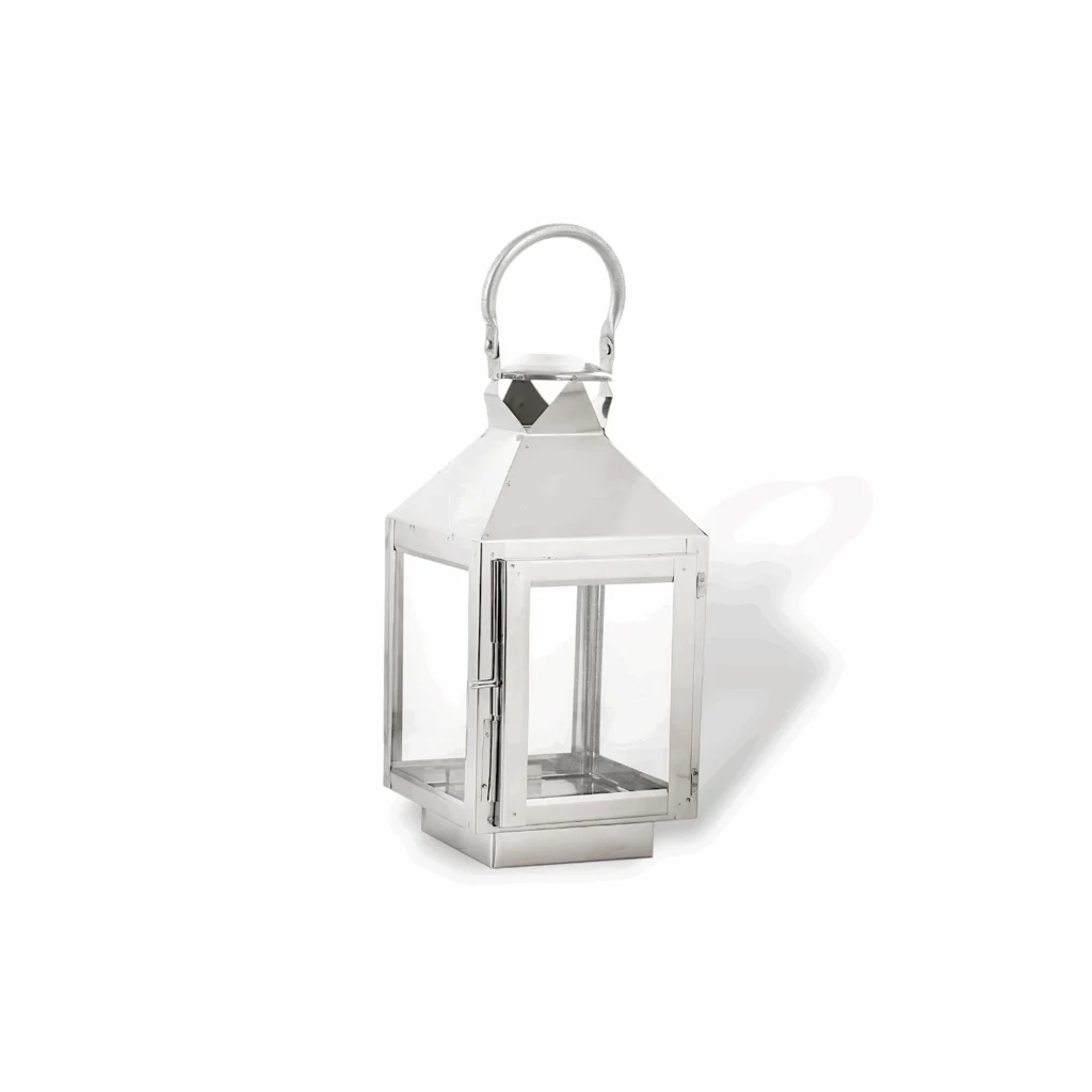 Handicraft Akhand Diya with Glass Cover - Brass Construction Silver Akhand Diya - Traditional Oil Lamp - Akhand Diya for Home Temple puja, Hanging Lantern for HomeDecor - Image 3