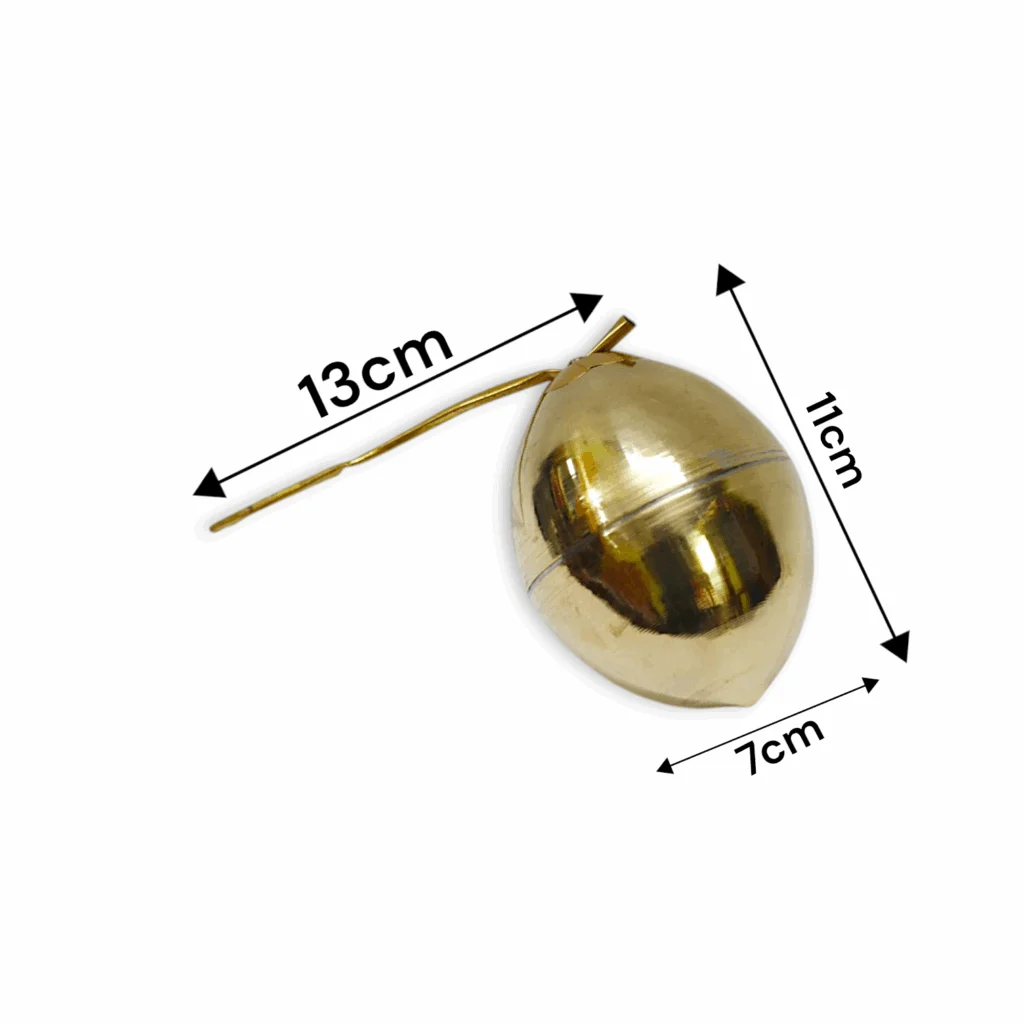 Original Brass Daab - Pure Brass Pooja Daab - Shishdab - Brass Daab for Pooja Purpose - Image 2
