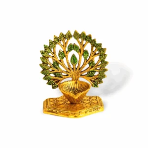Handcrafted Traditional Oil Lamp - Tree of Life Diya - Metal Candle Holder -  Traditional and Decorative Kalpavriksha Tree Tealight Holder