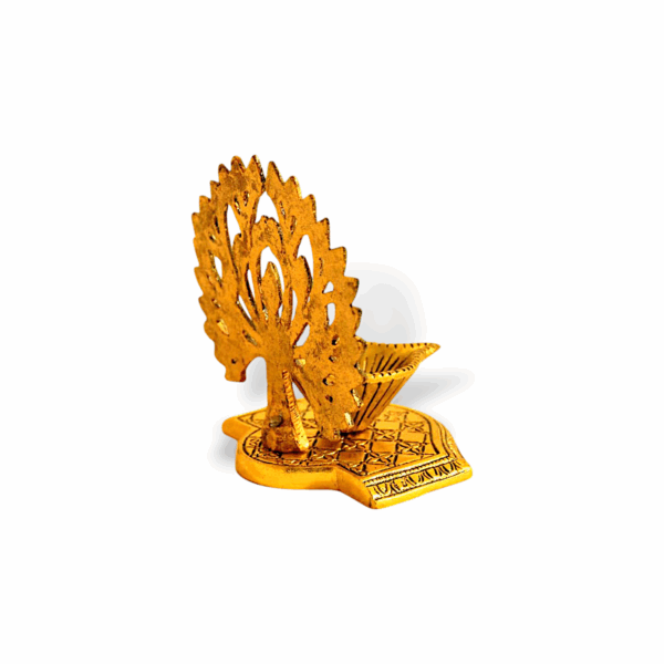 Handcrafted Traditional Oil Lamp - Tree of Life Diya - Metal Candle Holder -  Traditional and Decorative Kalpavriksha Tree Tealight Holder - Image 4