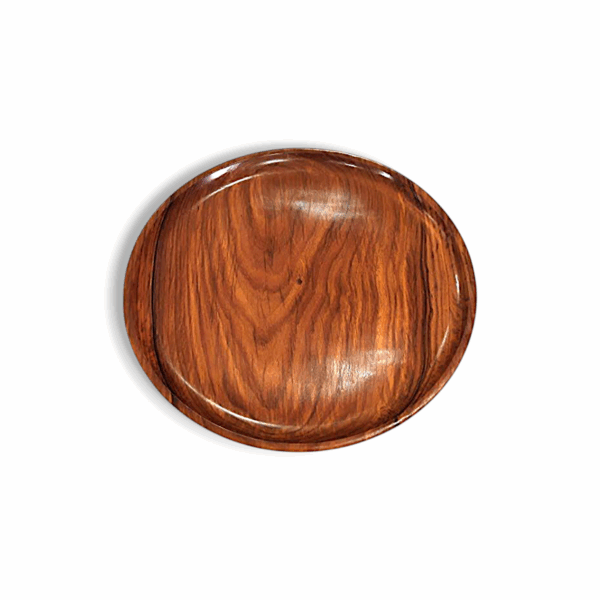 Wooden Plate - Decorative Pooja Plate - Beautiful Wooden Pooja Plate - Round Shape Wood Plate - Unbreakable Classic Plates - Easy Cleaning & Lightweight