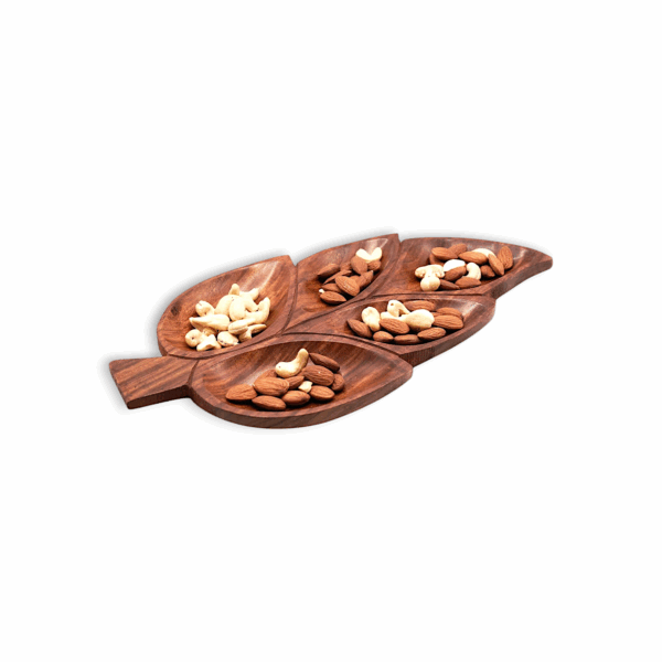 Wooden Tray - Serving Tray - Wood Dry Fruits Serving Tray for Guest - Multipurpose Serving Tray - Beautiful Wooden Tray - Image 3